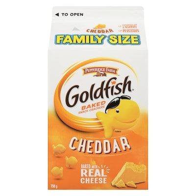 Pepperidge Farm Goldfish  Cheddar Family Pack 750 g, $1.27/100g