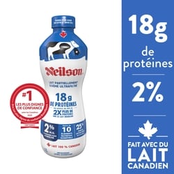 Neilson Lait protéiné ultrafiltré 2% 1 l, 0,45 $/100ml