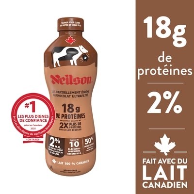 Neilson Lait protéiné ultrafiltré au chocolat 2% 1 l, 0,45 $/100ml