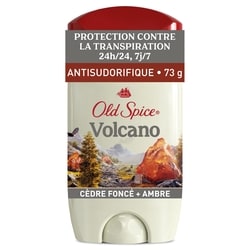 Old Spice Antisudorifique désodorisant invisible en bâton Volcano pour hommes, charbon de bois 73 g, 12,32 $/100g