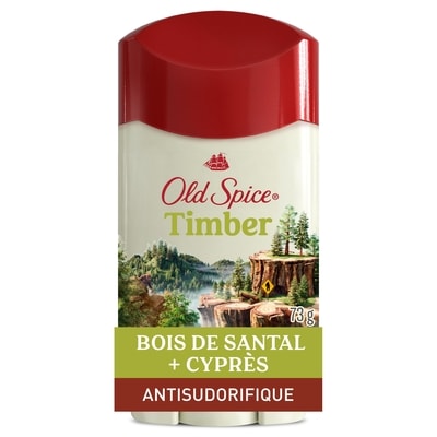 Old Spice Antisudorifique désodorisant invisible bâton Timber hommes bois santal inspiré nature 73 g, 13,67 $/100g