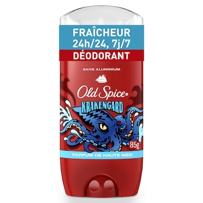 Old Spice Désodorisant sans aluminium Old Spice pour hommes, Krakengard, protection de 48 h 85 g, 11,16 $/100g