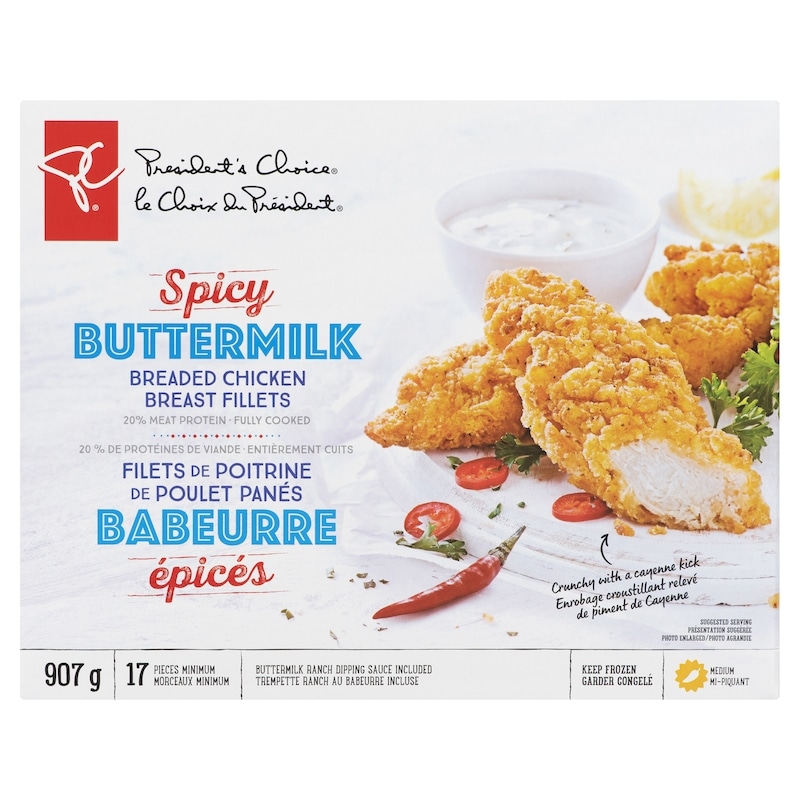 Breaded Chicken Breast Fillets Spicy Buttermilk Medium 17 Pieces Minimum