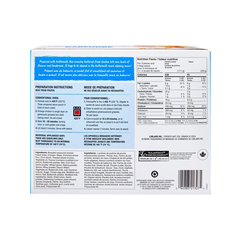 Buttermilk Breaded Chicken Breast Strips