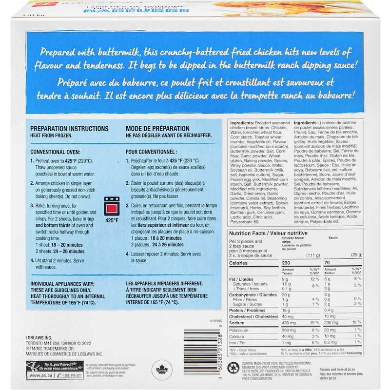 Club Pack Fully Cooked Buttermilk Chicken Breast Fillets