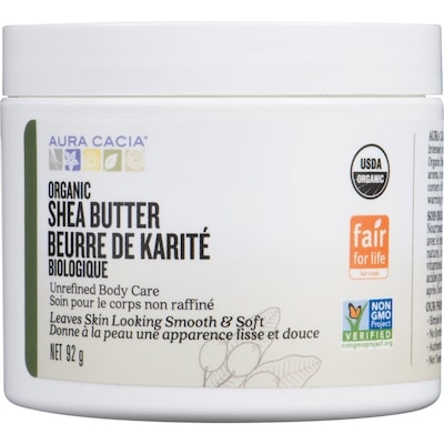 Aura Cacia Soin du corps au beurre de karité biologique non raffiné 92 g, 15,21 $/100g
