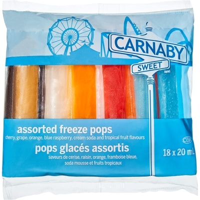 Carnaby Sweet Assorted Freeze Pops 360 ml, $0.42/100ml