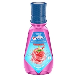 Crest Rince-bouche anticarie au fluorure pour enfants, sans alcool, Explosion de fraise 500 ml, 1,30 $/100ml
