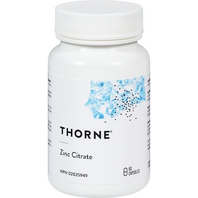 Thorne Zinc Citrate 60 ea, $0.23/1ea