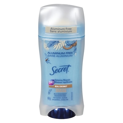 Secret Aluminum Free Deodorant Coconut 68 g, $13.97/100g
