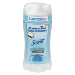 Secret Désodorisant sans aluminium, Noix de coco 68 g, 11,03 $/100g