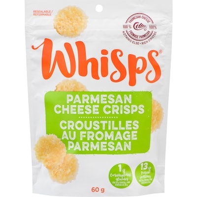 Whisps Craquelins au fromage parmesan Whisps 60 g, 9,15 $/100g