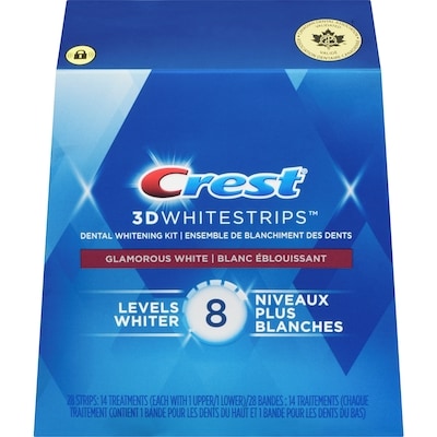 Crest 3D White Whitestrips – Bandes blanchissantes Blanc eblouissant 14 ea, 4,29 $/1ch