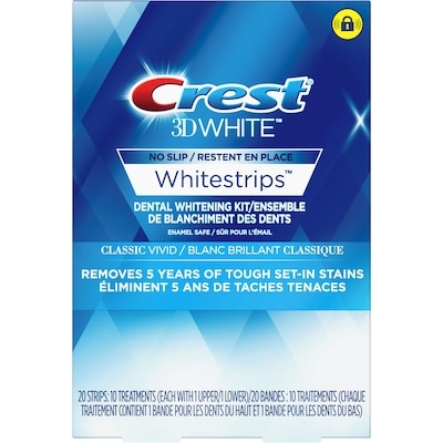 Crest 3D White Whitestrips Classic Vivid 10 ea, $3.70/1ea