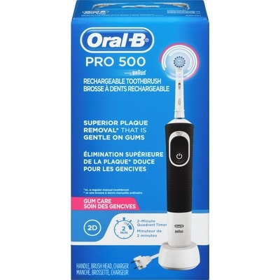 Oral B Pro500 Gum Care Rechargeable Toothbrush Black 1 ea, $59.99/1ea