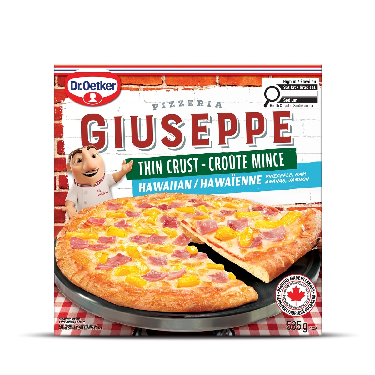 Dr. Oetker Giuseppe Hawaiian Thin Crust Pizza