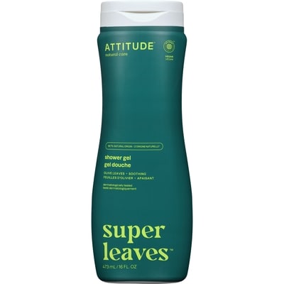 Attitude Super Leaves Natural Shower Gel Nourishing Olive Leaves 473 ml, $2.11/100ml