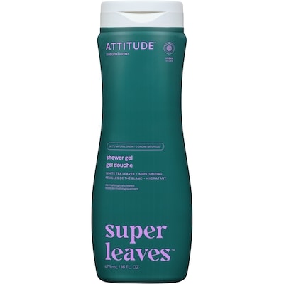 Attitude Super Leaves Natural Shower Gel Soothing White Tea Leaves 473 ml, $2.11/100ml