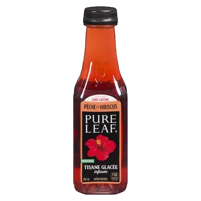 Pepsi Boisson Pure Leaf, pêche et hibiscus 547 ml, 0,82 $/100ml