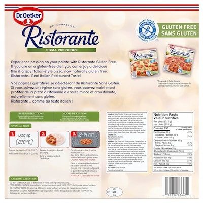 Ristorante Gluten Free Pepperoni Pizza