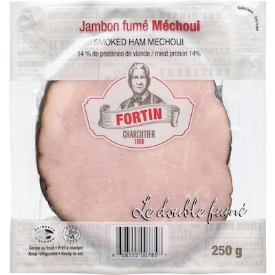 L Fortin Smoked Ham 250 g, $3.00/100g