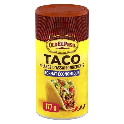 Old El Paso Mélange d'assaisonnements Taco, Format économique 177 g, 3,67 $/100g