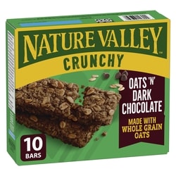 Nature Valley Crunchy Granola Bars, Oats 'n Dark Chocolate, 5 ct, 10 bars 210 g, $1.19/100g