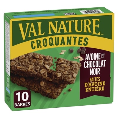 Nature Valley Granola Croquantes, Avoine et Chocolat Noir, 2 Barres par Portion 5 Portions, 10 Barres 210 g, 1,67 $/100g