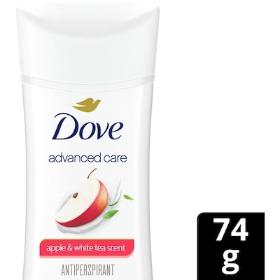 Dove Advanced Care Antiperspirant Apple & White Tea Scent 74 g, $10.81/100g