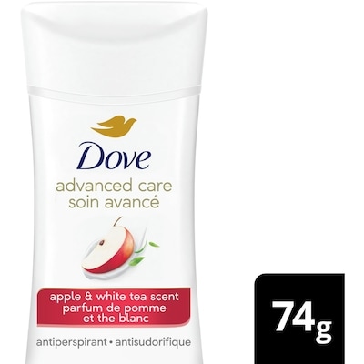 Dove Soin Avancé Antisudorifique parfum de pomme et thé blanc 74 g, 12,15 $/100g