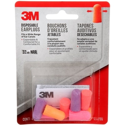 3M Disposable Earplugs 1 ea, $0.75/1ea