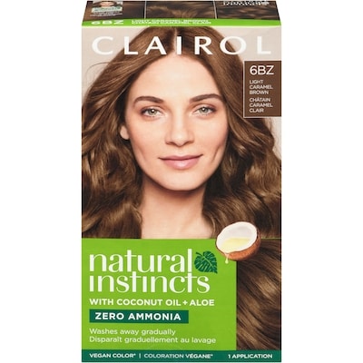 Clairol Natural Instincts 6BZ Light Caramel Brown, Ammonia Free Demi-Permanent Hair Color, Vegan Hair Dye 1 ea, $12.99/1ea