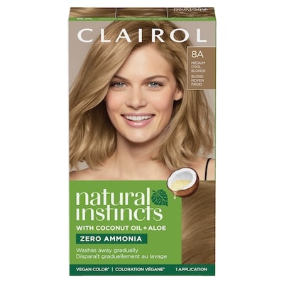 Clairol Natural Instincts 8A Blond Moyen Froid, Coloration demi-permanente sans ammoniaque 1 ea, 9,00 $/1ch