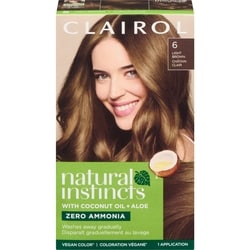 Natural Instincts 6 Light Brown, Ammonia Free Demi-Permanent Hair Color, Vegan Hair Dye