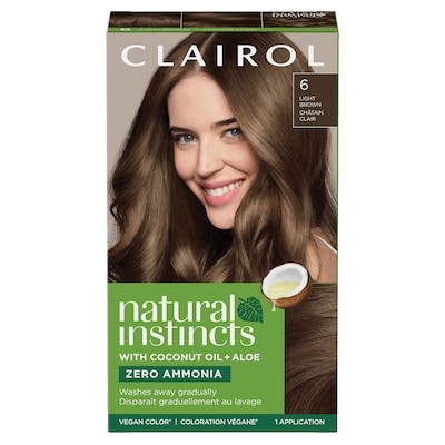 Clairol Natural Instincts 6 Châtain Clair, Coloration demi-permanente sans ammoniaque 1 ea, 13,49 $/1ch