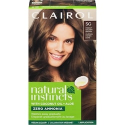 Natural Instincts 5G Medium Golden Brown, Ammonia Free Demi-Permanent Hair Color, Vegan Hair Dye