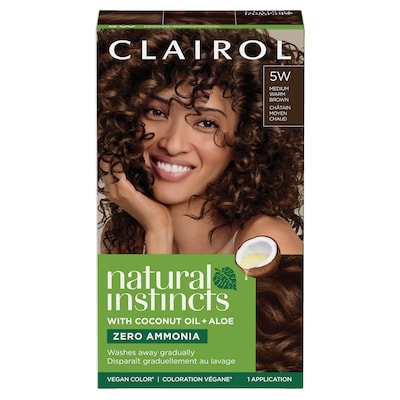 Clairol Natural Instincts 5W Châtain Moyen Chaud, Coloration demi-permanente sans ammoniaque 1 ea, 8,00 $/1ch