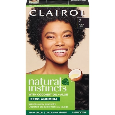 Clairol Natural Instincts 2 Black, Ammonia Free Demi-Permanent Hair Color, Vegan Hair Dye 1 ea, $8.00/1ea