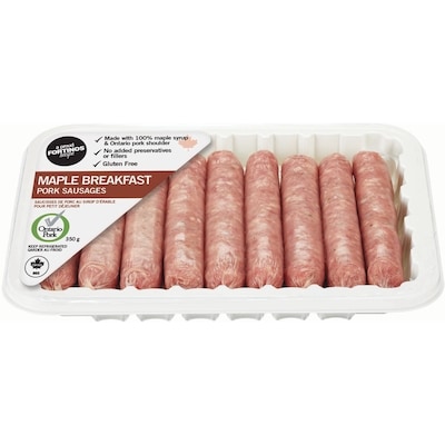 Fortinos Pork Maple Breakfast Sausage 350 g, $1.85/100g