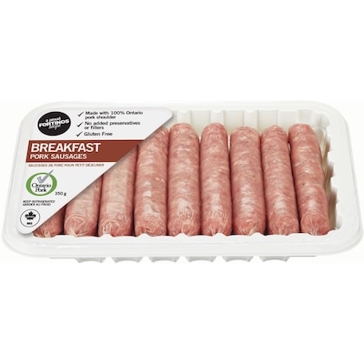 Fortinos Pork Breakfast Sausage 350 g, $1.85/100g