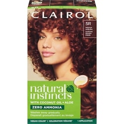 Natural Instincts 5R Medium Auburn, Ammonia Free Demi-Permanent Hair Color, Vegan Hair Dye