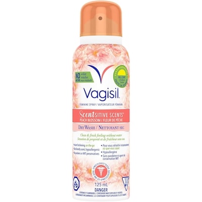 Vagisil Dry Wash Peach Blossom 125 ml, $4.79/100ml