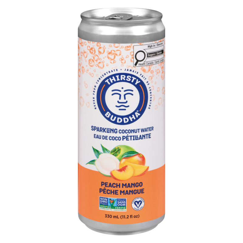 Thirsty Buddha Sparkling Coconut Water Peach Mango - 330 ml