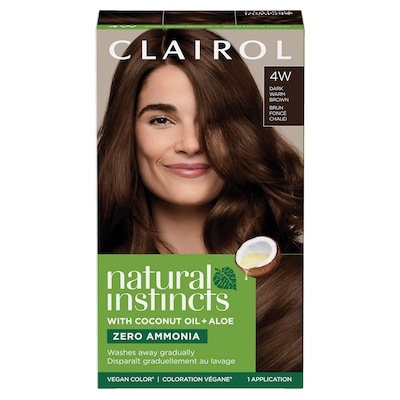 Clairol Natural Instincts 4W Dark Warm Brown, Ammonia Free Demi-Permanent Hair Color, Vegan Hair Dye 1 ea, $13.49/1ea