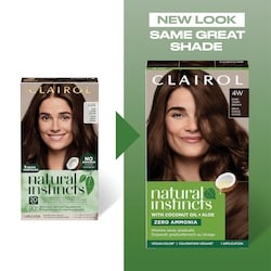 Clairol Natural Instincts 4W Dark Warm Brown, Ammonia Free Demi