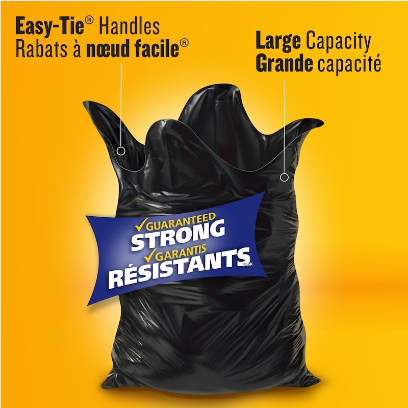 Black Garbage Bags - Extra-Large 135 Litres