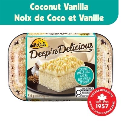 McCain Gâteau Noix de coco et vanille Deep’n Deliciousᴹᴰ 510 g, 1,18 $/100g