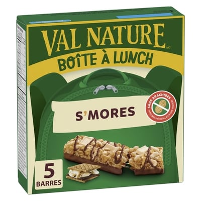 Nature Valley Boîte à Lunch, S'mores Choco-Guimauve et Graham, Collation pour Enfants, 5 Barres 130 g, 3,45 $/100g