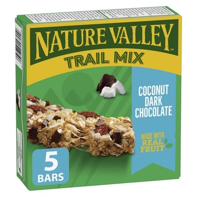 Nature Valley Chewy Trail Mix Granola Bars, Coconut Dark Chocolate, 5 ct 160 g, $1.88/100g