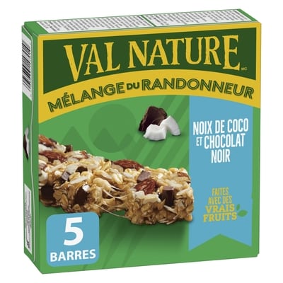 Nature Valley Granola Tendres Mélange du Randonneur, Noix de Coco et Chocolat Noir, 5 Barres 160 g, 2,81 $/100g